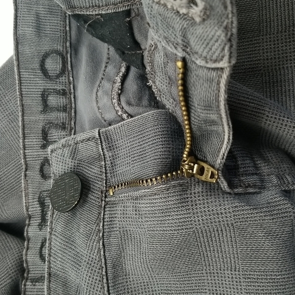 Ellemenno JRS SZ 5 Pants Gray Y2K Glen Check Plaid Zipper Pocket Ankle Length - Picture 12 of 14